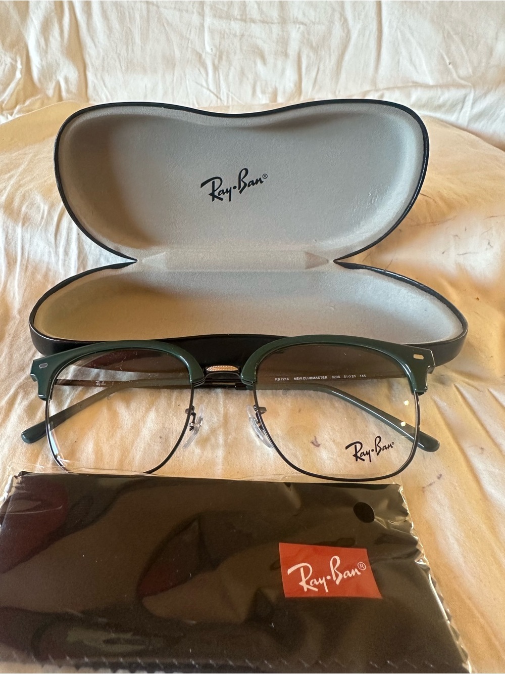 Ray-Ban New Clubmaster RB7216 8208 Green Black Eyeglasses 51mm